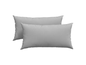 Lot de 2 coussins de canapé, coussins décoratifs tissu gris nuage 80 x 40 cm cf58884