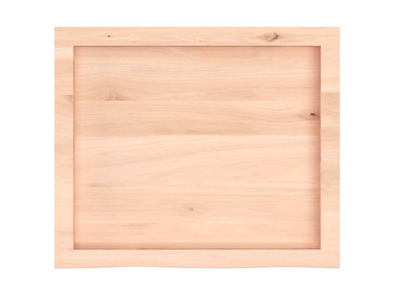 Comptoir de salle de bain, plan de travail 60x50x(2-6) cm bois massif non traité cf65750 - Conforama C