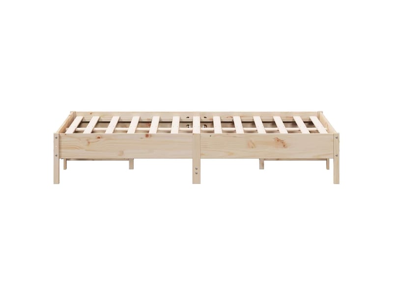  Lit double- lit adulte -  cadre de lit sans matelas 120x200 cm bois de pin massif  - Conforama D