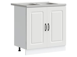 Meuble de rangement, armoire de cuisine kalmar blanc 80x46x81,5cm