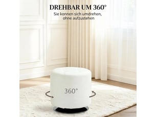 Pouf / repose pied <strong></strong> <strong></strong> blanc