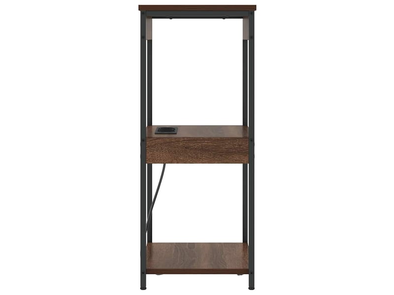  Table de chevet - cabinet de chevet - table de nuit chêne brun 41 x 31 x 76 cm bois d'ingénierie  - Conforama E