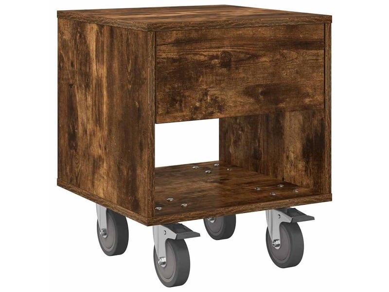 Table de chevet - cabinet de chevet - table de nuit 2 pc chêne fumé 40,5 x 40 x 48 cm - Conforama D
