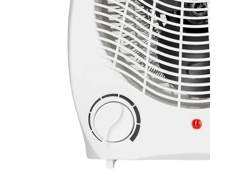 Chauffage soufflant compact blanc 2 000 W – 2 puissances, mode ventilateur et protection contre la surchauffe - Conforama D