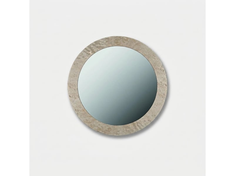  Miroir mural rond avec cadre en verre spherica - bronze  - Conforama A