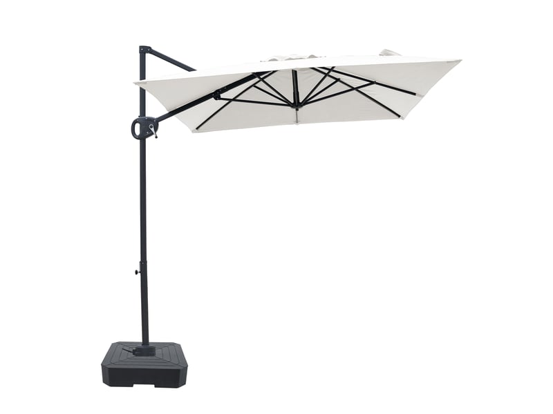  Axi luma parasol déporté rectangulaire avec pied de parasol 200 x 300 cm, anthracitebeige | pour jardin terrasse, toile anti-uv indice upf 30+ | housse de protection inclus  - Conforama A