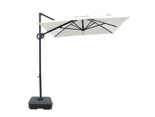 Axi luma parasol déporté rectangulaire avec pied de parasol 200 x 300 cm, anthracitebeige | pour jardin terrasse, toile anti-uv indice upf 30+ | housse de protection inclus