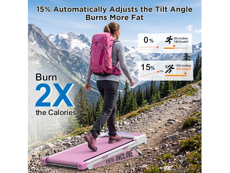  Tapis de marche et course à inclinaison automatique 15 % evryae  - Conforama D