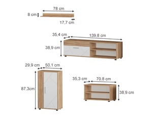 Meuble tv coloris bois clair 50.1 cm <strong>VICCO</strong>  <strong></strong>