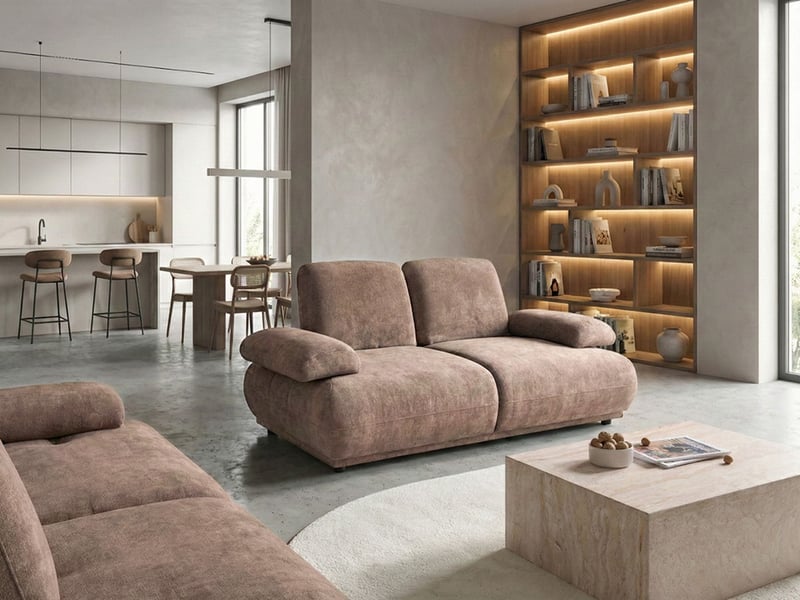 Canapé 2 places nacka marron - Conforama B