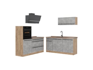 Vicco cuisine, bétonchêne doré, 160cm sans plan de travail
