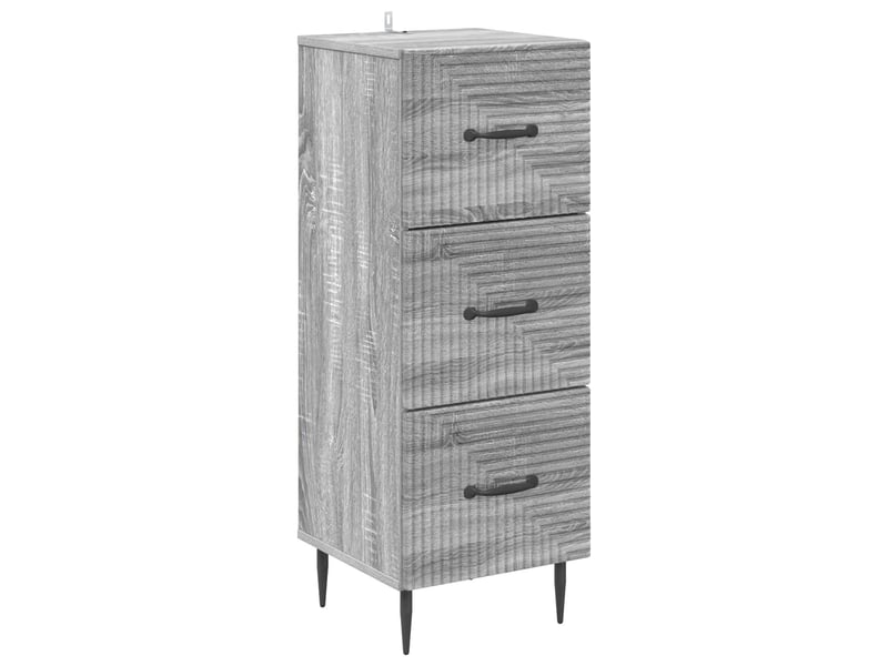 Armoire de rangement bureau, armoire à tiroirs sonoma gris 33 x 34,5 x 89,5 cm - Conforama A