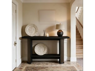 Console 0 tiroir(s)  coloris noir <strong>CHICFURN</strong> <strong></strong> - longueur 140 cm - 140 cm