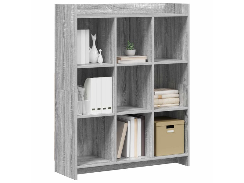  Bibliothèque, meuble de rangement salon sonoma gris 87,5 x 30 x 111 cm bois d'ingénierie  - Conforama C