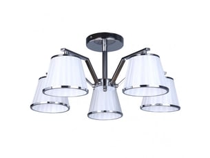 Fabrilamp trebol, lampe classique, 5xe14, blanc et chromé, 24 x 59 x 59 cm