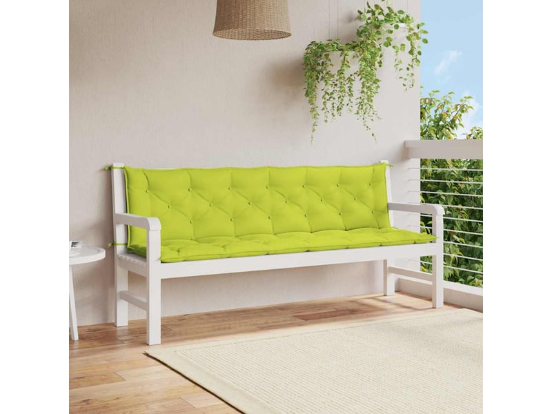  Coussin de banc de jardin, coussin d'assise vert vif 200x(50+50)x7cm tissu oxford cf52878  - Conforama B