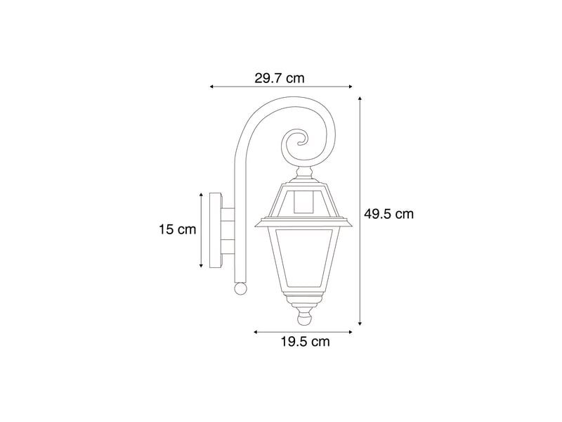 Applique d'extérieur classique vert foncé ip44 - berta  - Conforama C