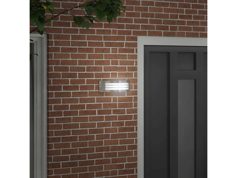 Applique murale extérieure argenté 32x10x10 cm - Conforama C