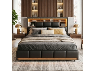 Lit coffre 140x190 cm DreamMespace coloris noir