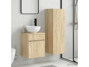 Ensemble de mobilier de salle de bain 2 pcs chêne sonoma shl666