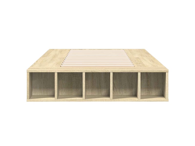  Lit simple- lit adulte -  cadre de lit avec rangement chêne sonoma 80 x 200 cm  - Conforama C