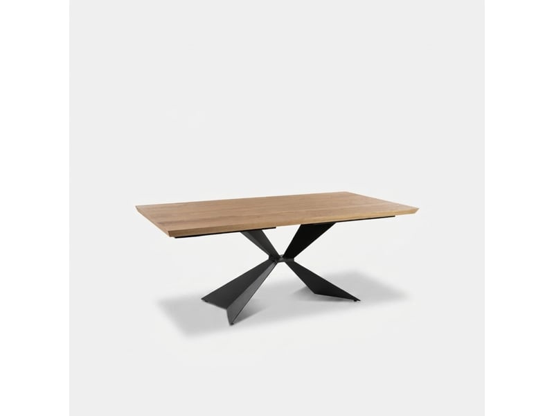  Table à manger extensible en bois et métal 200300x100 taurus - chêne  - Conforama A