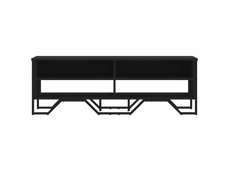  Meuble tv - banc tv - meuble de rangement noir 122x34x41 cm bois d'ingénierie  - Conforama D