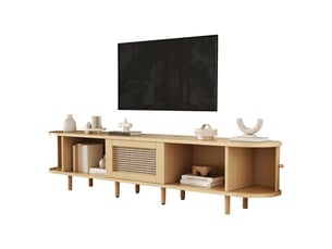 Meuble tv coloris bois clair 180 cm   
