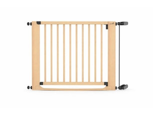 Geuther barrière d'escalier easylock flatstep bois 87-95 cm - seuil plat, kit rampe blanc