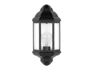 Applique extérieure classique fabrilamp shaula noir, 1 x e27, ip44, 36,5 x 16,5 x 9,5 cm
