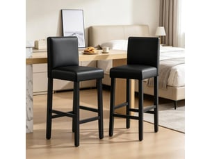 tabouret de bar <strong>HAUSS SPOLE</strong> - noir hauteur d'assise 75 cm vendu Par paire