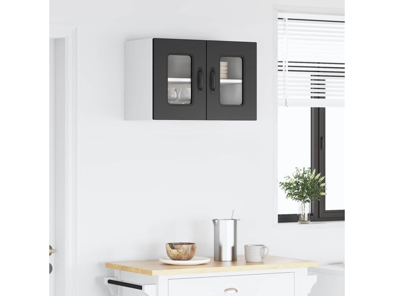  Meuble mural de cuisine | armoire de cuisine noir 60x31x40cm shl9661  - Conforama D