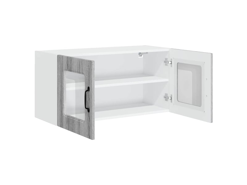 Meuble mural de cuisine | armoire de cuisine gris sonoma 80x31x40cm shl8760 - Conforama E