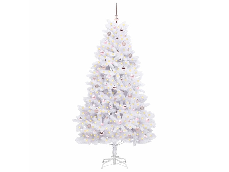Sapin de noël - arbre de noël artificiel à branches articulées blanc 210 cm - Conforama C