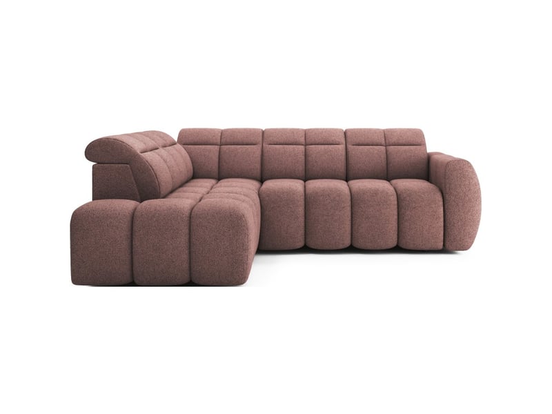 Canapé d'angle électrique ronda 4 places rouge clair – angle gauche - Conforama A
