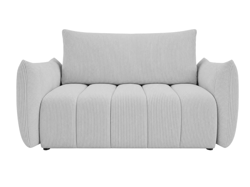  Moorea - canapé droit convertible petit velours côtelé 2 places gris clair  - Conforama A
