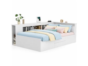 Lit simple 90x200 cm STILVORA coloris blanc