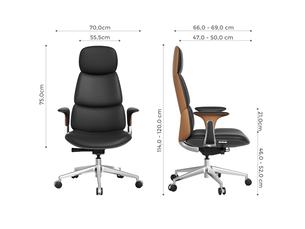 Fauteuil de bureau <strong>VIVRYN</strong> <strong></strong> avec assise réglable en hauteur