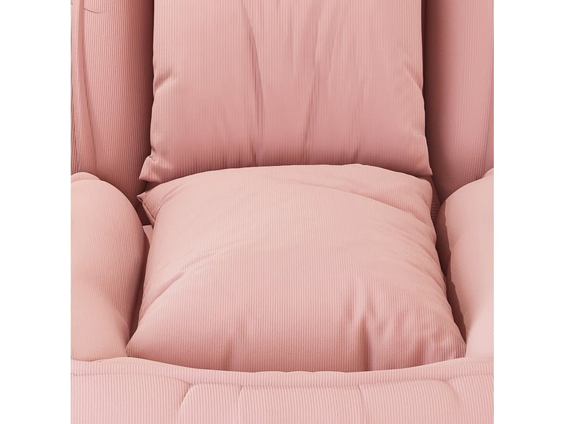  Canapé-lit pliable 80x22x87 cm convertible ergonomique, 5 positions réglables, multifonction, en métal, couleur rose  - Conforama E