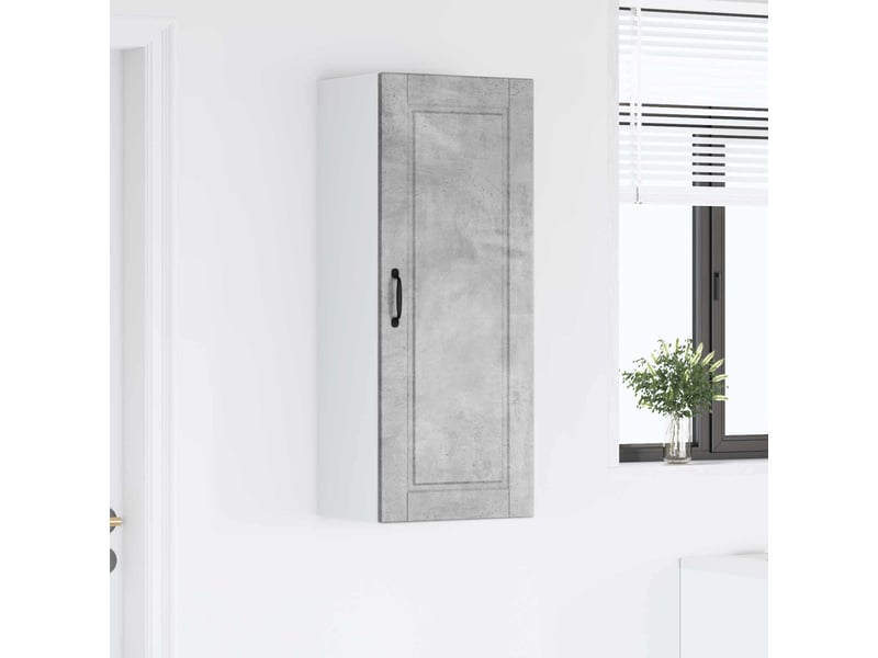 Meuble mural de cuisine, armoire de cuisine gris béton 40x31x100cm shl9467 - Conforama D