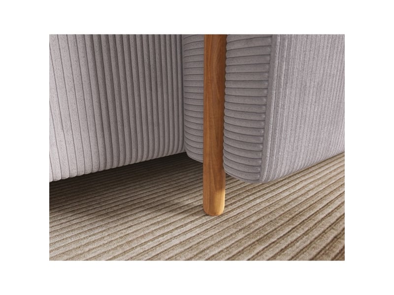  Canapé d'angle convertible arvessa gris clair velours côtelé – angle droit  - Conforama E