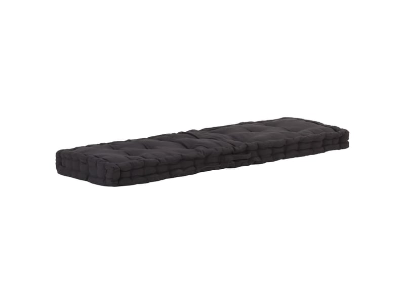  Coussin de plancher de palette coton matelas de sol 120x40x7 cm noir dec021807  - Conforama A