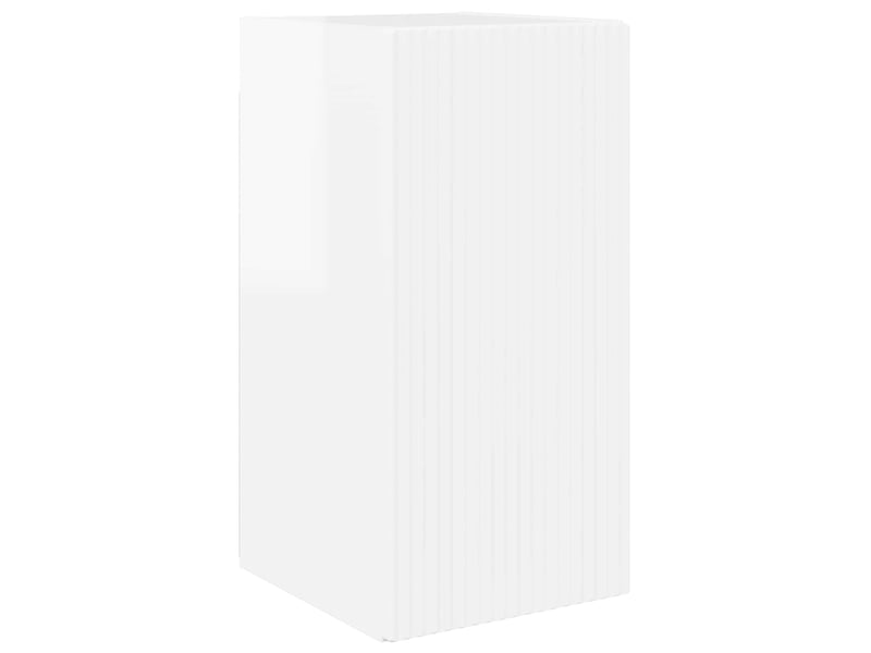  Ensemble de meuble tv - banc tv - meuble de rangement mural 4 pcs blanc brillant  - Conforama E