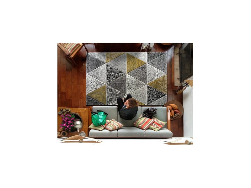  Tapis rectangle atticgo amy gris - 100% polypropylène, finition heat-set frisé Amy 22626 - Conforama D