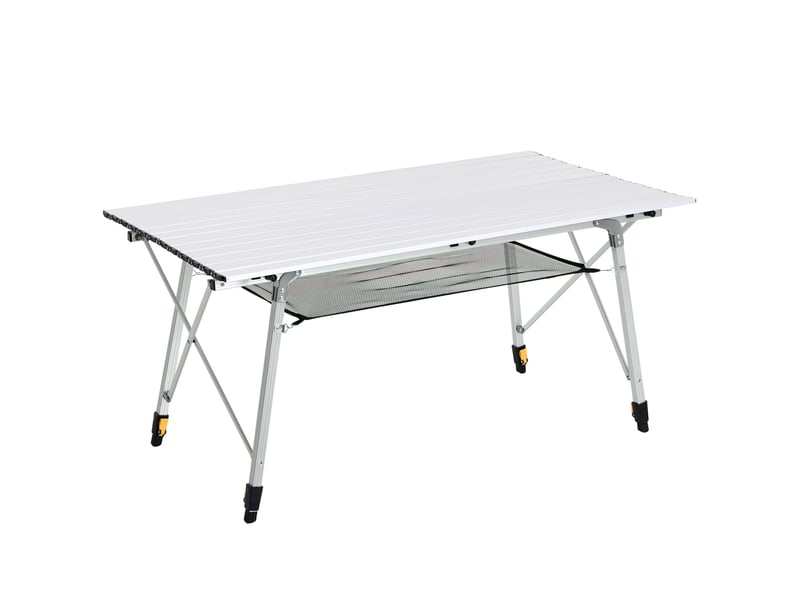  Table de jardin, table pliante table de camping aluminium gris 120x70x73cm  - Conforama B