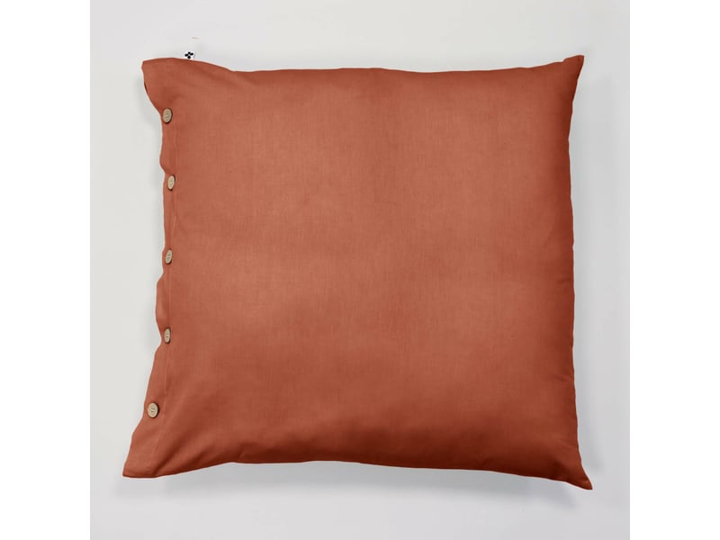 Housse de couette 240 x 220 cm + 2 taies 65 x 65 cm 100% percale de coton 120 fils perrine tomette  - Conforama C