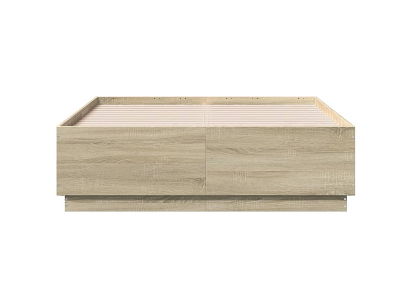  Lit double- lit adulte -  cadre de lit sans matelas chêne sonoma 120x190 cm  - Conforama C
