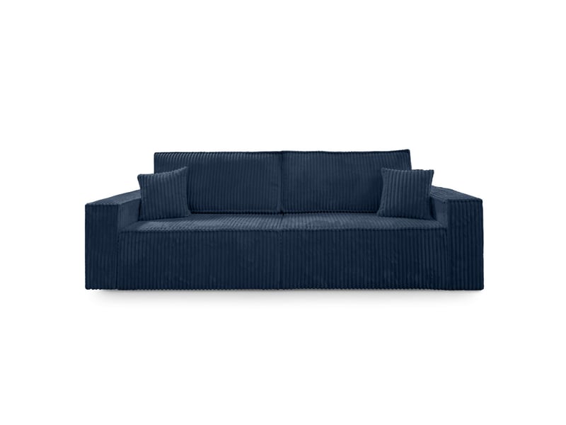  Farah - canapé droit 3 places convertible en velours cotelé épais  - Conforama A