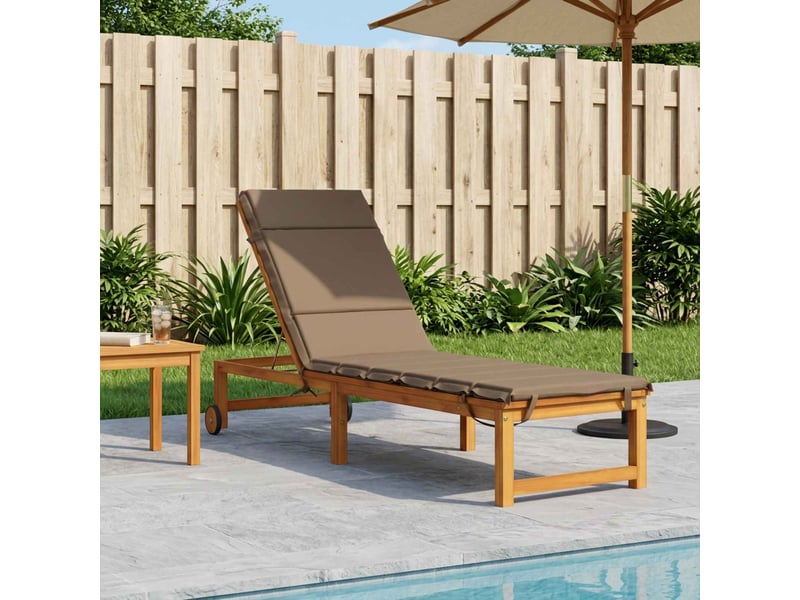  Coussin de transat, coussin pour bain de soleil gemert 100 % polyester taupe 200 x 60 x 3 cm cf56207  - Conforama B