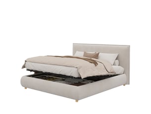 Lit coffre 180x200 cm <strong></strong> <strong>Qualité haut de gamme</strong> coloris blanc